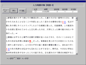 入力問題対策 採点
